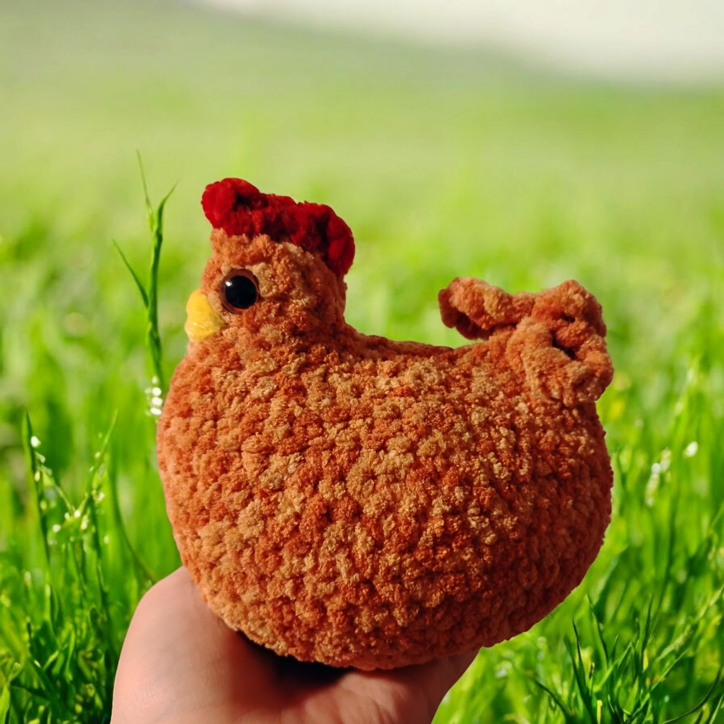 Crochet Chicken Plush Medium (Made to Order)