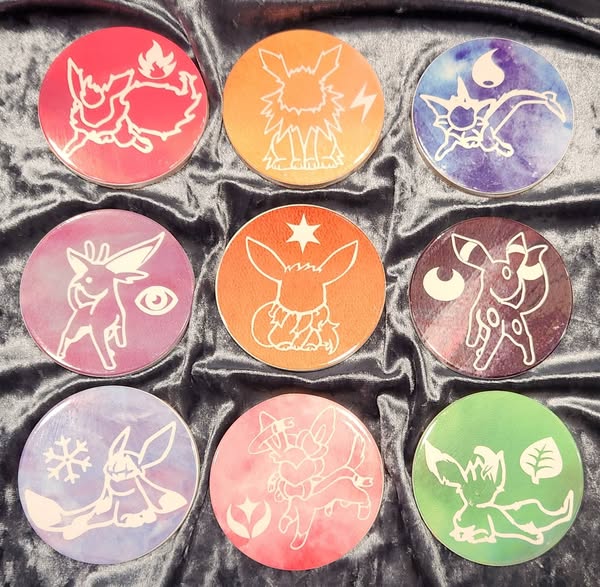 Eeveelution Ceramic Coasters