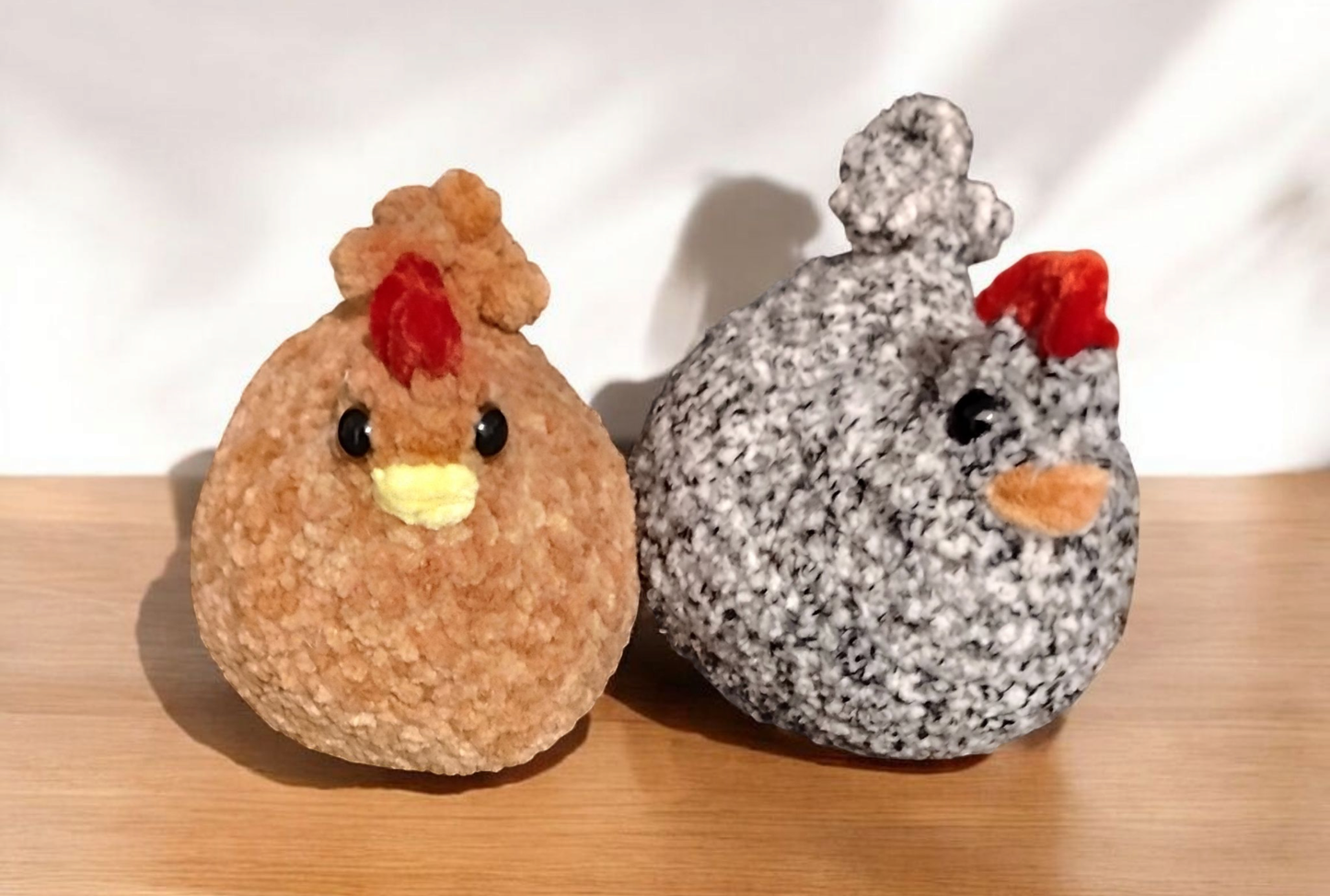 Crochet Chicken Plush Medium (Made to Order)