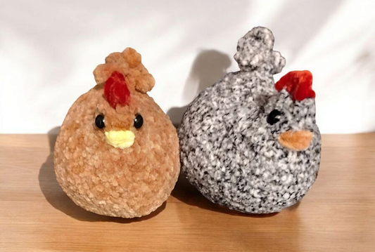 Crochet Chicken Plush Medium (Made to Order)