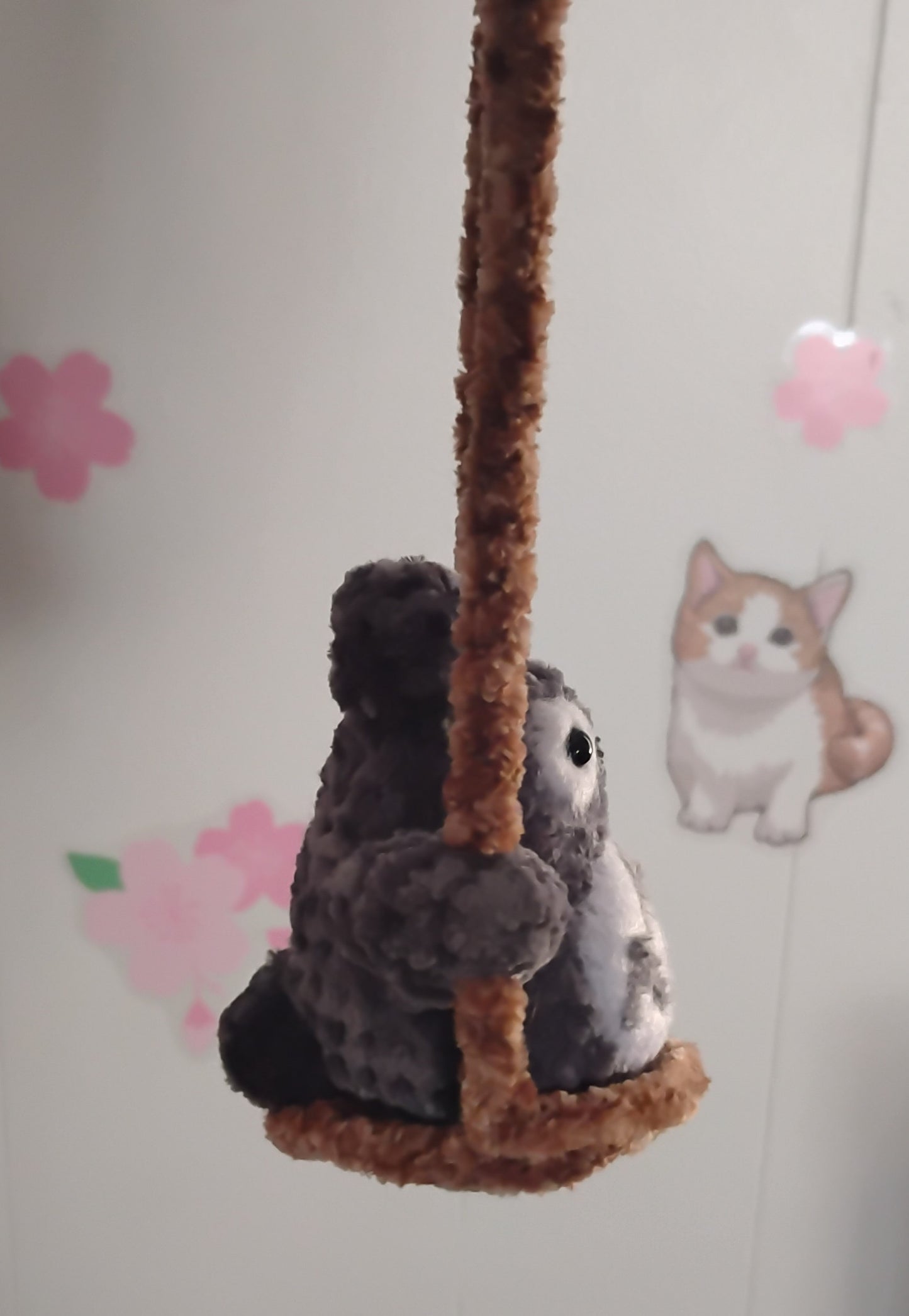 Totoro on a Swing Car Hanger (Made to Order)