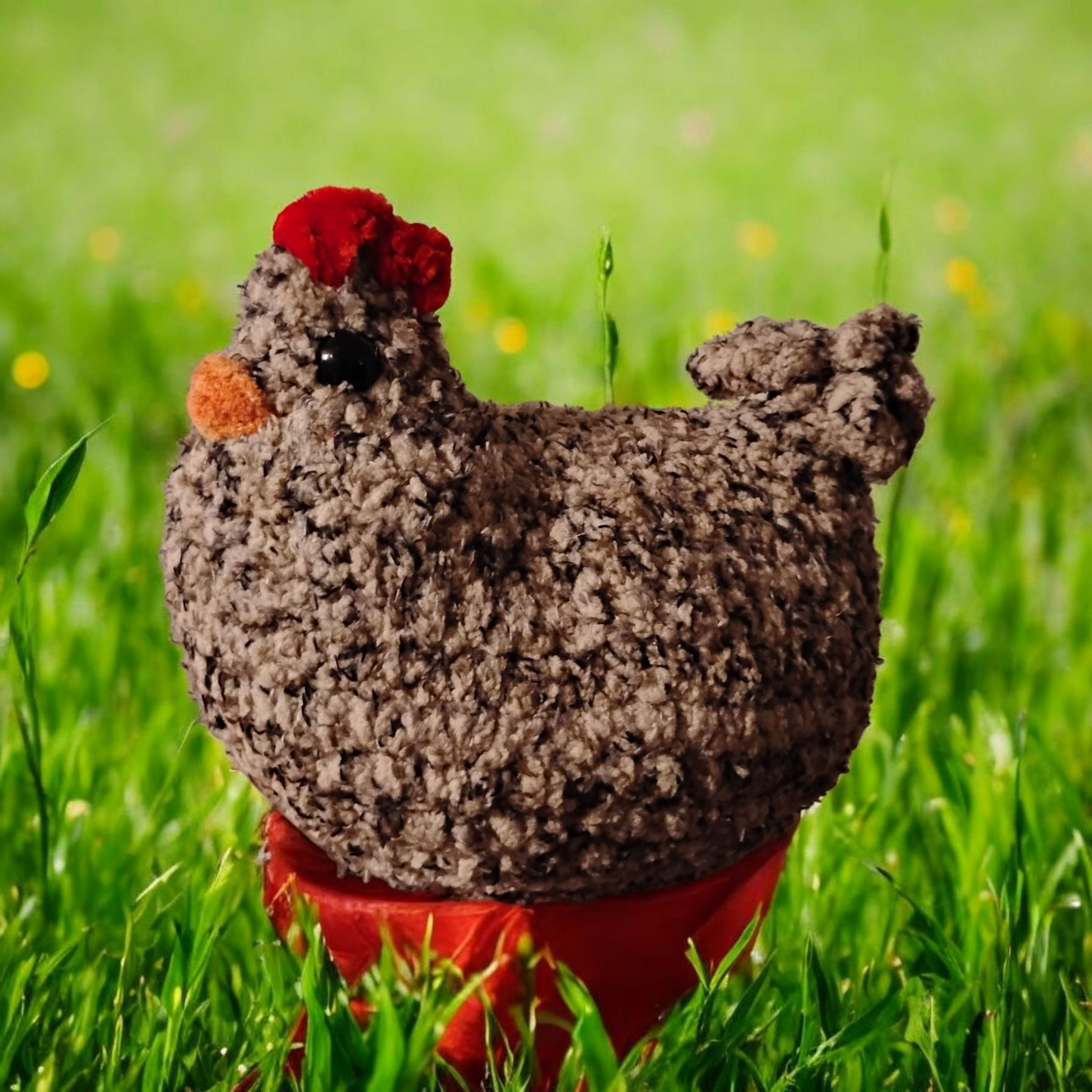 Crochet Chicken Plush Medium (Made to Order)