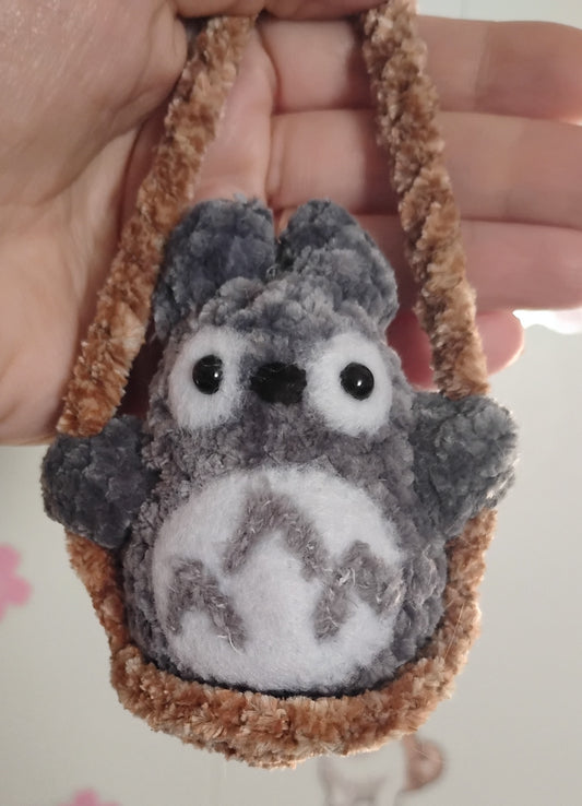 Totoro on a Swing Car Hanger (Made to Order)