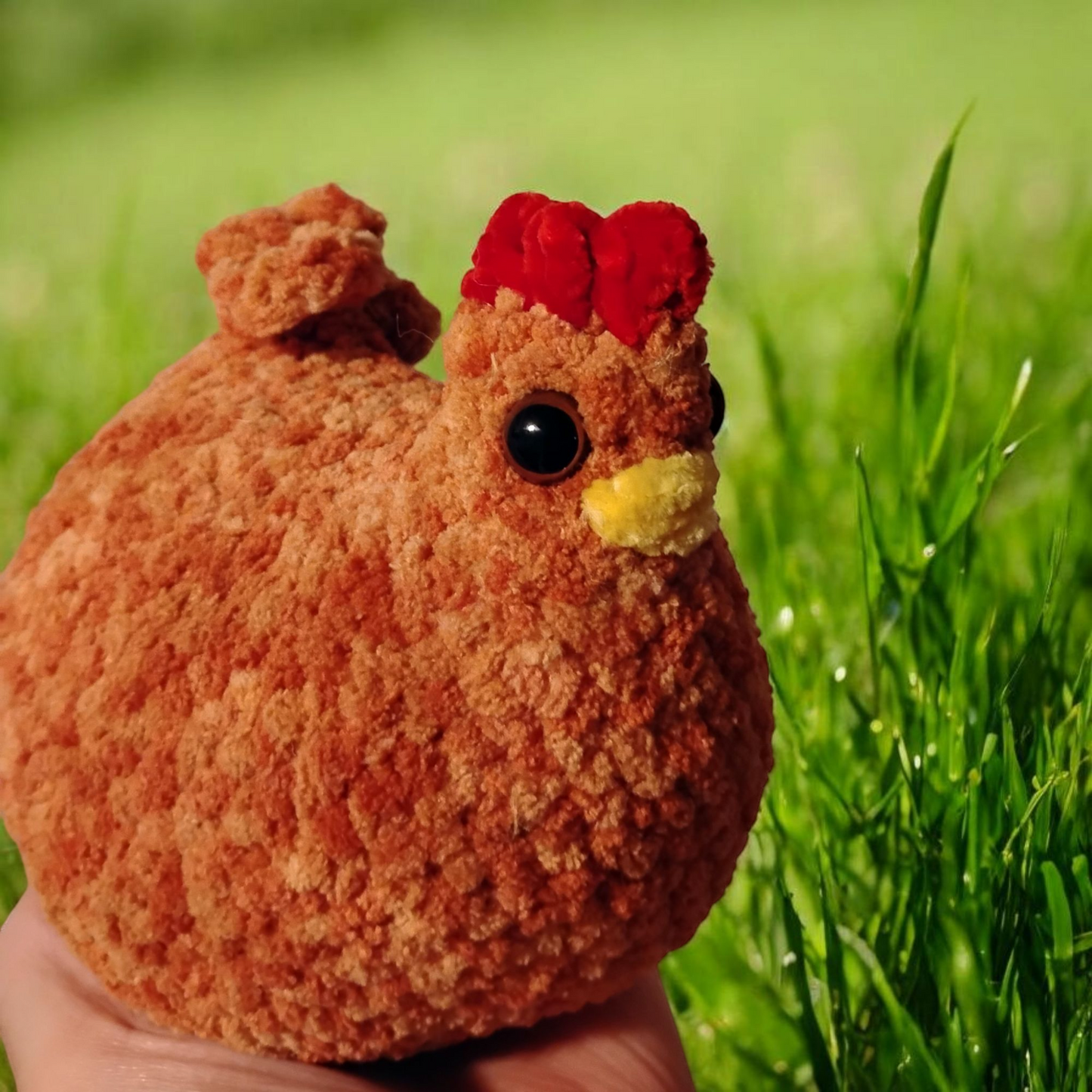 Crochet Chicken Plush Medium (Made to Order)