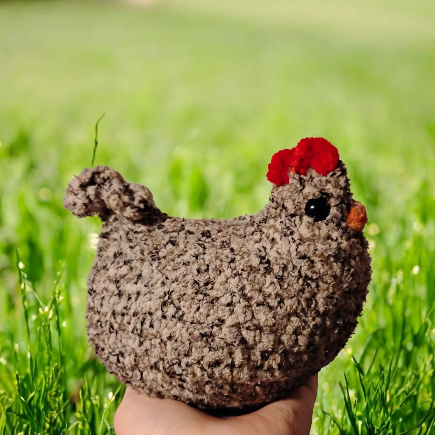 Crochet Chicken Plush Medium (Made to Order)